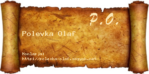 Polevka Olaf névjegykártya